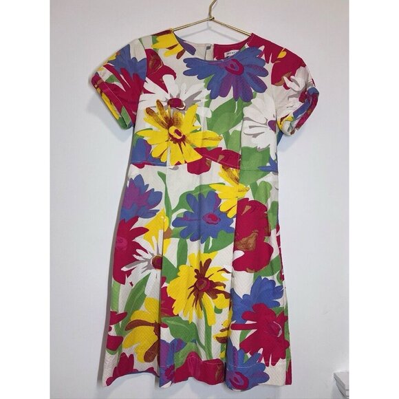See by Chloe Womens Short Sleeve Scoop Neck Floral Dress Multicolor Size 44/8 - Picture 2 of 15